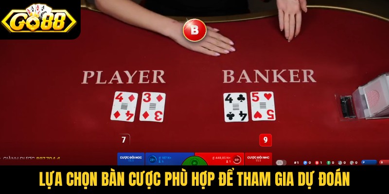 Lựa chọn bàn cược phù hợp để tham gia dự đoán